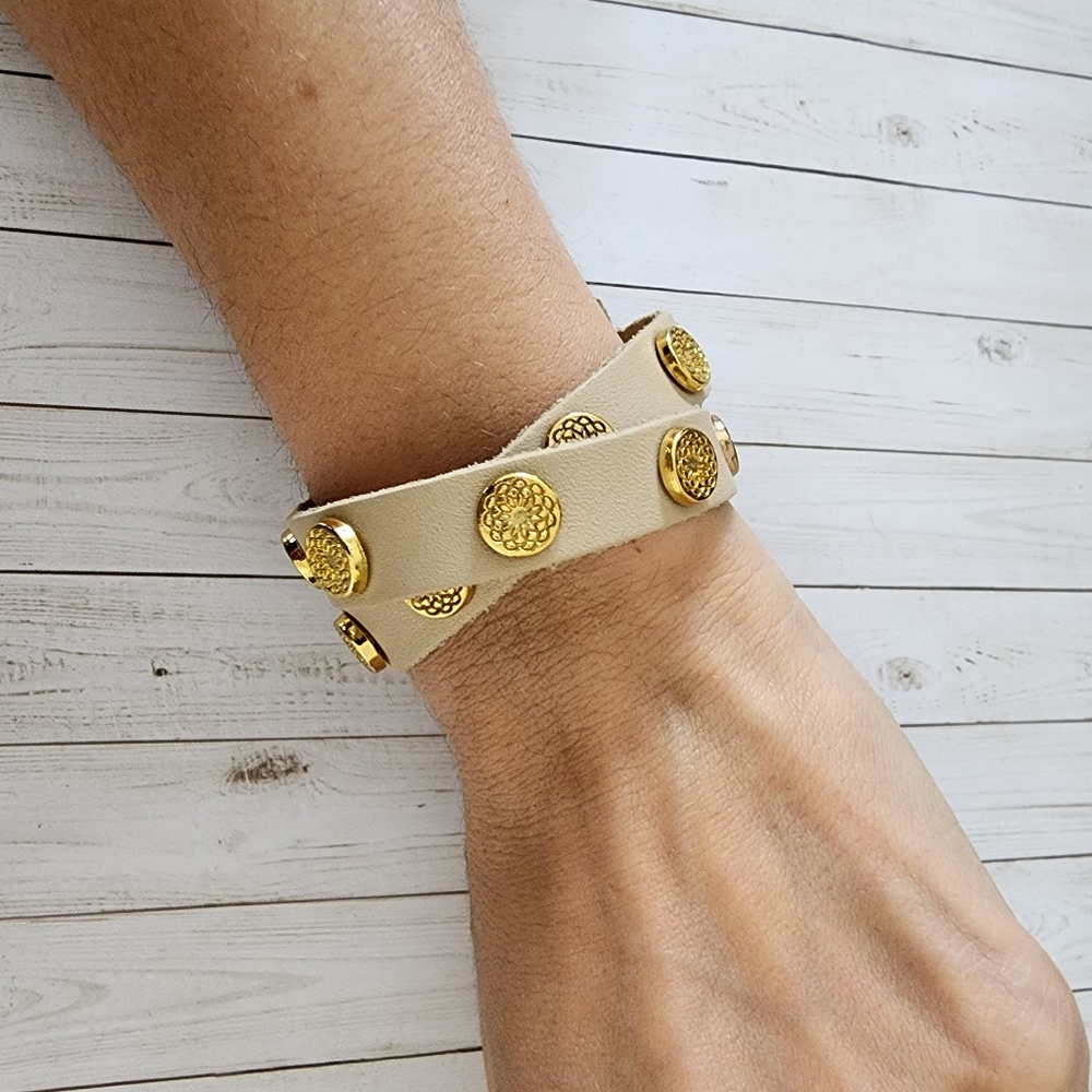 Leather wrap bracelet